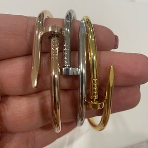Stainless steel nail bracelet